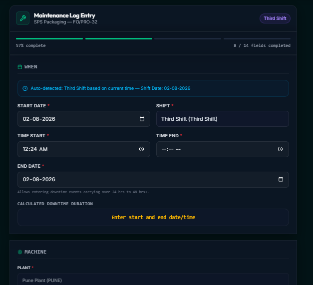 Breakdown Log Entry