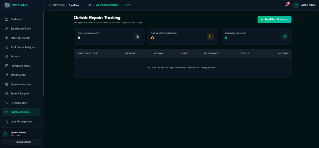 Outside Repairs Tracking